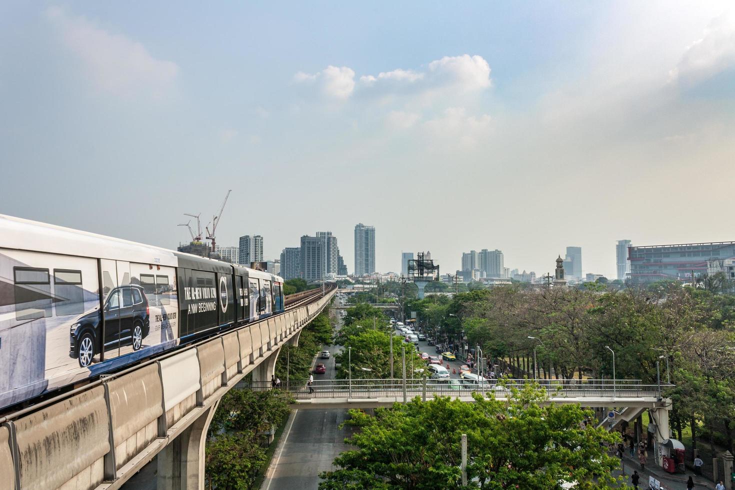 Mochit BTS StationMay 14View from this station to get into downtown on a sunny day. on May 14 2016 in Bangkok Thailand.The extension of the BTS to the suburbs in the next several years. photo