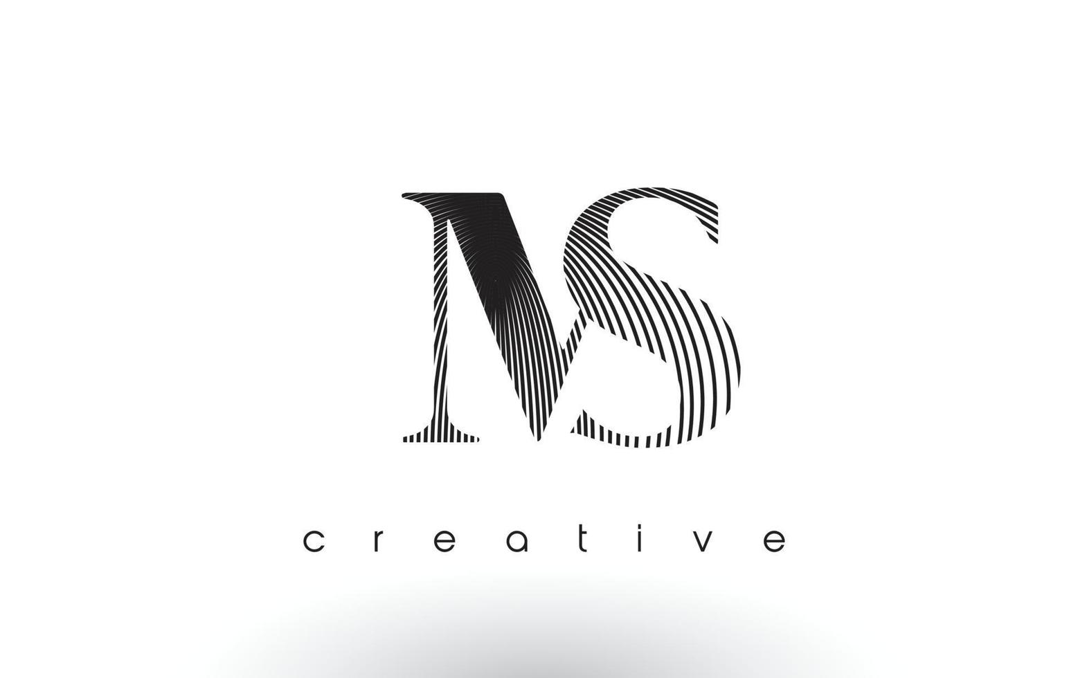Ms Logo Design With Multiple Lines And Black And White Colors Vector Art At Vecteezy