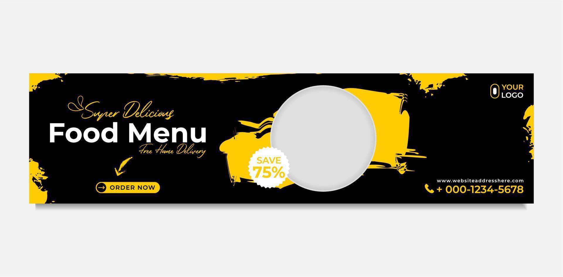 Food web banner social media post. Food flyer template. today menu, delicious food flyer. vector