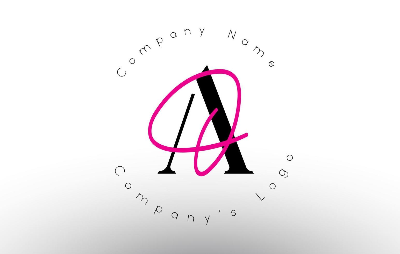 Letter AO signature minimalistic monogram vector logo. Simple AO Icon with Circular Name Pattern.
