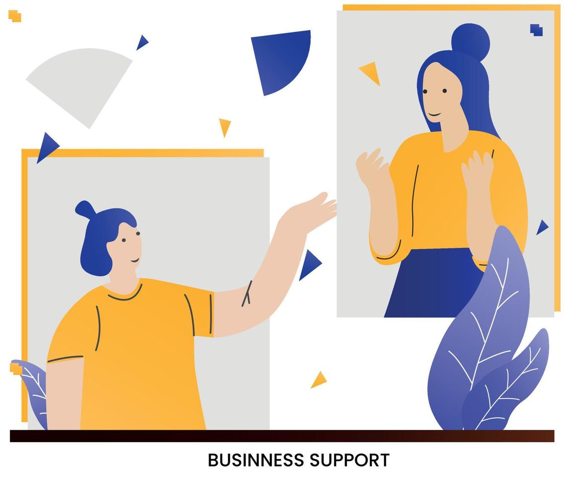 Flat style design business support abstract concept vector
