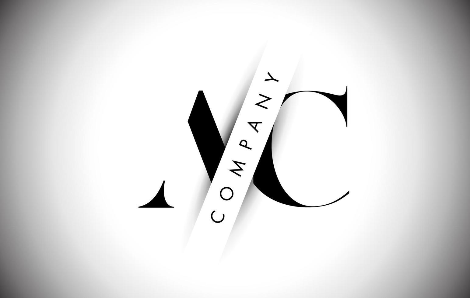 AC A C Letter Logo with Creative Shadow Cut and Overlayered Text Design. vector