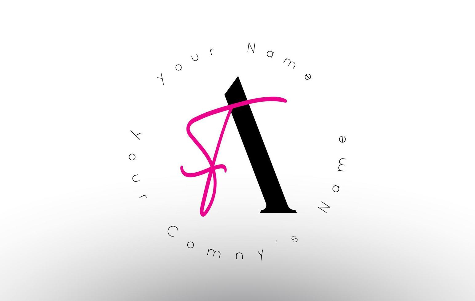 Letra af firma logotipo de vector de monograma minimalista. icono de af simple con patrón de nombre circular.