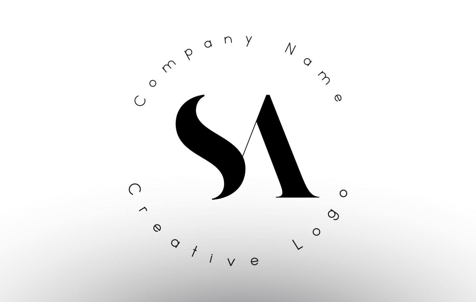 Letters SA S A Logo with a minimalist design. Simple SA S A Icon with Circular Name Pattern. vector