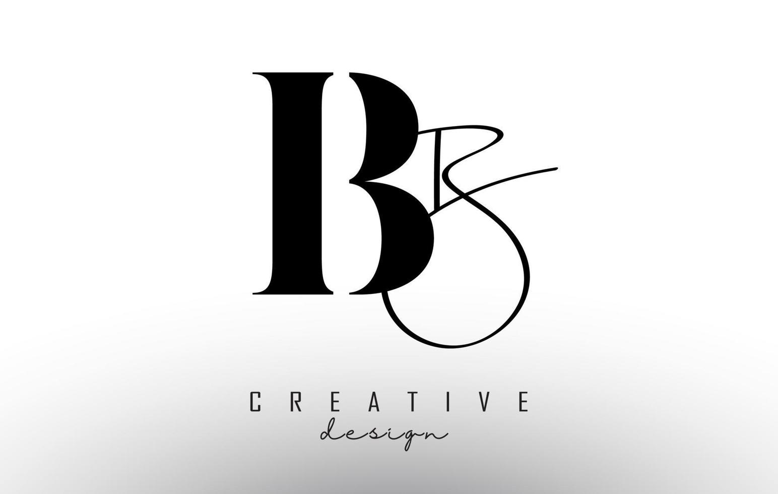 Letters BB B Logo with a minimalist design and handwritten letter ...