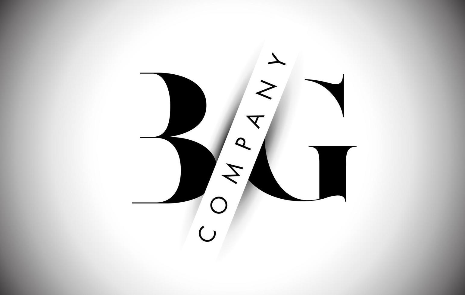 BG B G Letter Logo with Creative Shadow Cut and Overlayered Text Design. vector
