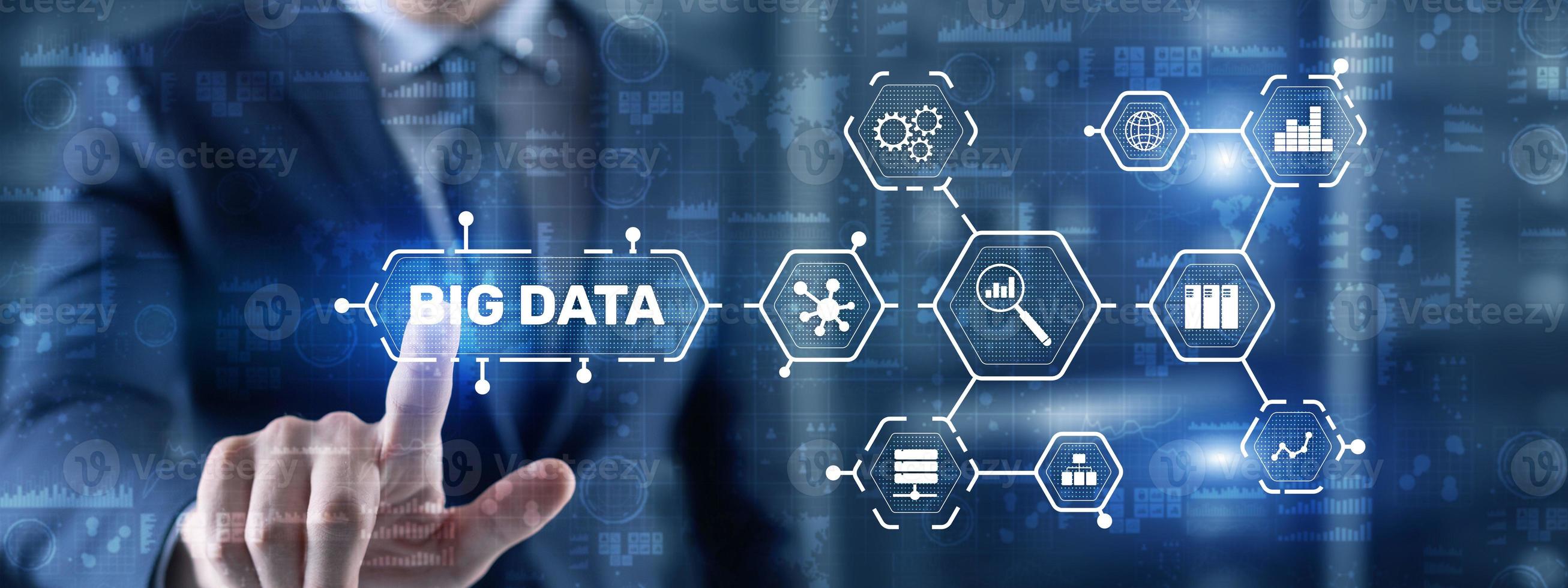 Big data and business intelligence analytics concept photo