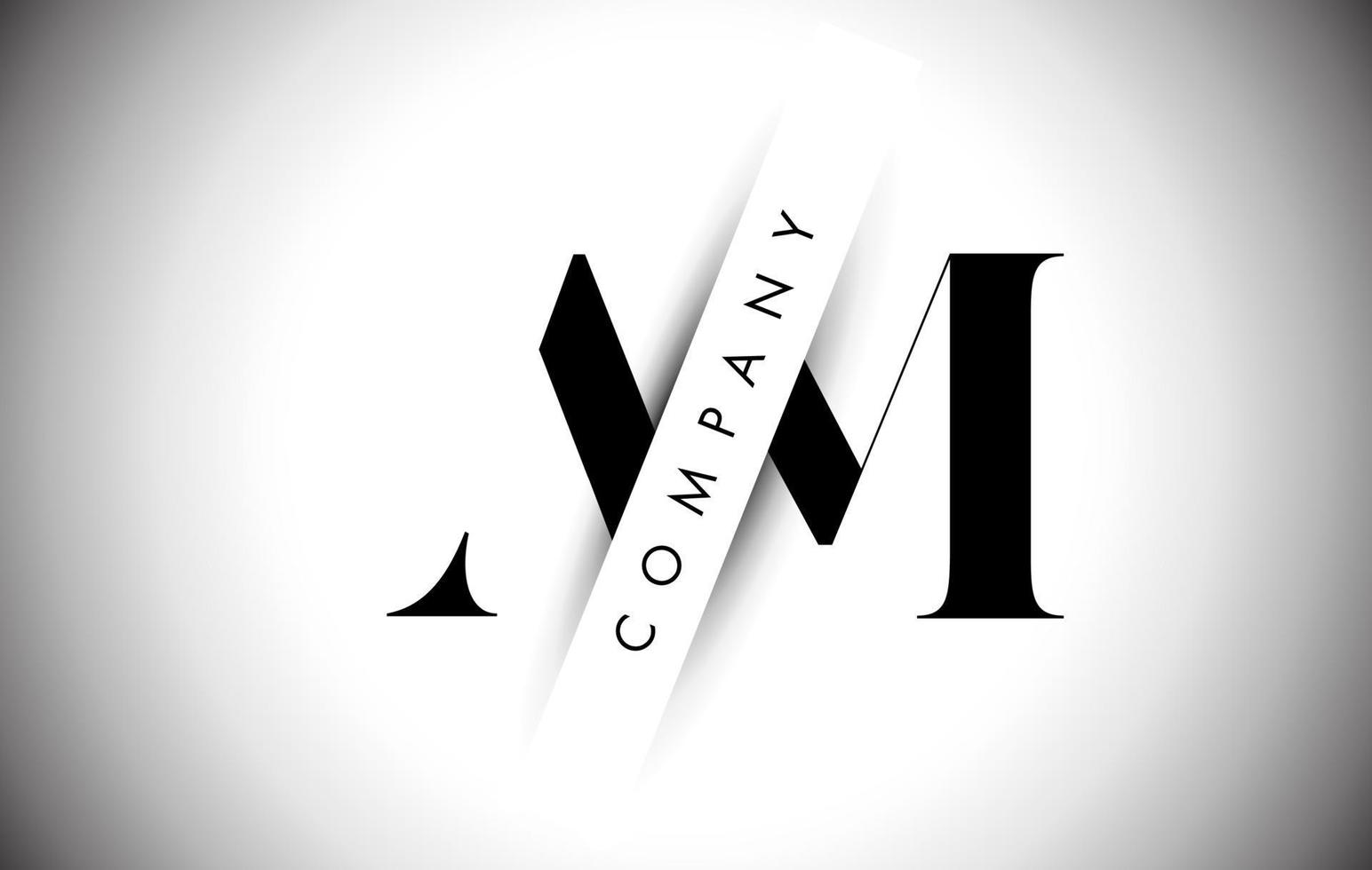 AM A M Letter Logo with Creative Shadow Cut and Overlayered Text Design. vector