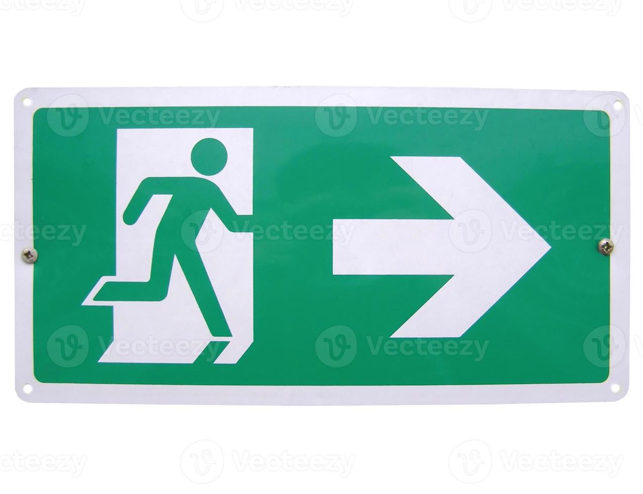 Fire exit sign photo