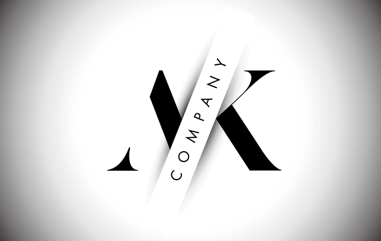 Logotipo de letra ak ak con corte de sombra creativo y diseño de texto superpuesto. vector