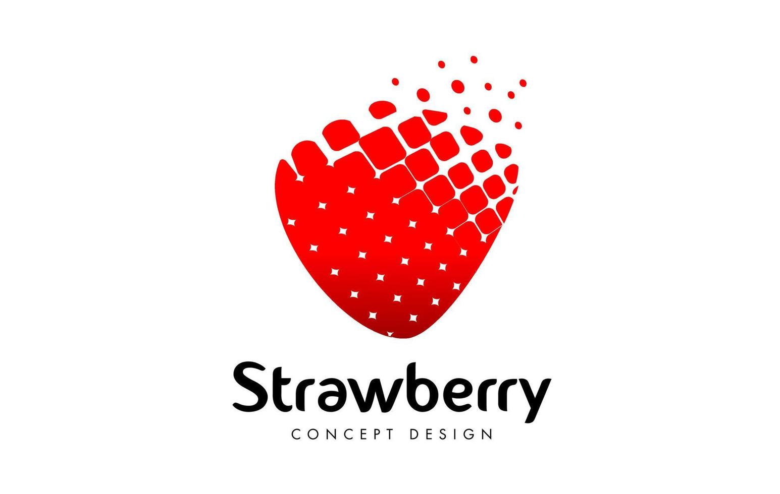 diseño de logotipo de fresa. icono de fresa roja vector