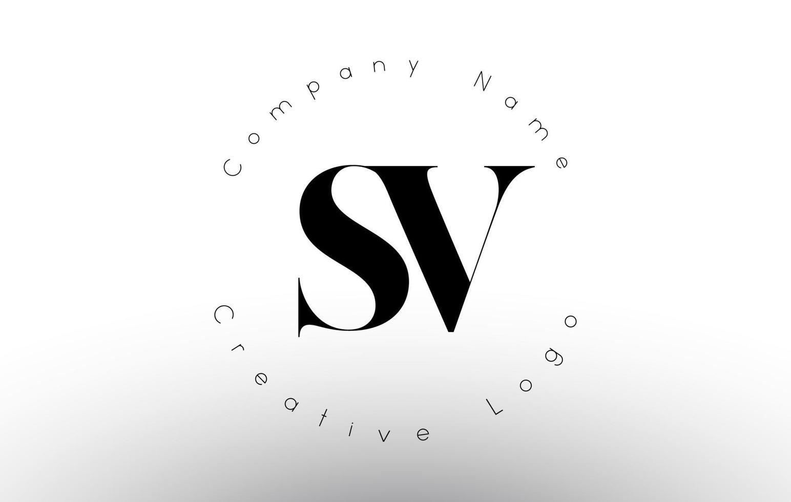 Letters SV S V Logo with a minimalist design. Simple SV S V Icon with Circular Name Pattern. vector