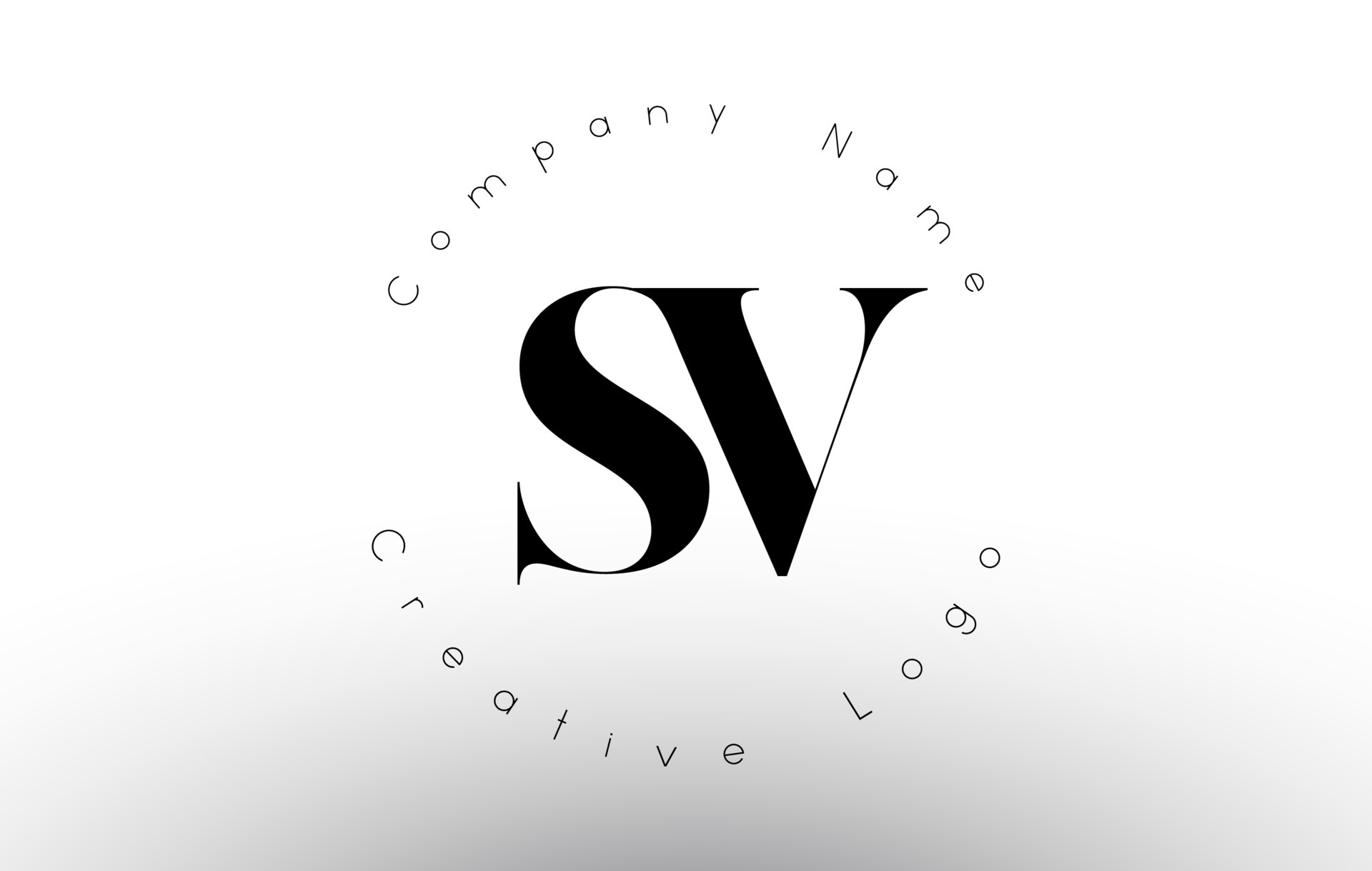 Letters SV S V Logo with a minimalist design. Simple SV S V Icon with