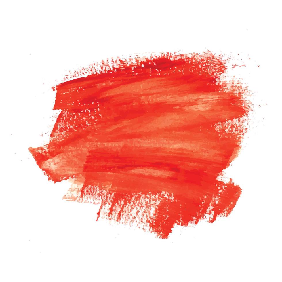 Abstract red brush stroke watercolor design vector