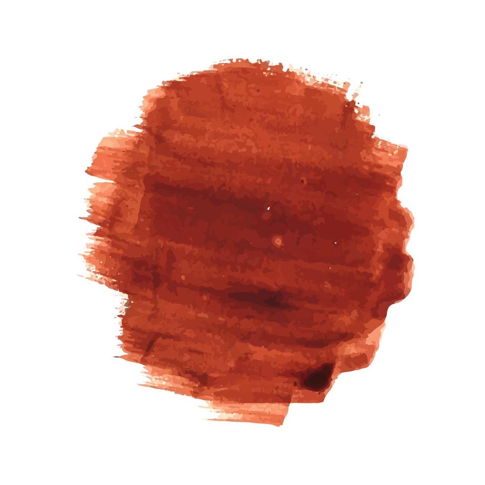 Hand draw brown brush stroke watercolor design vector