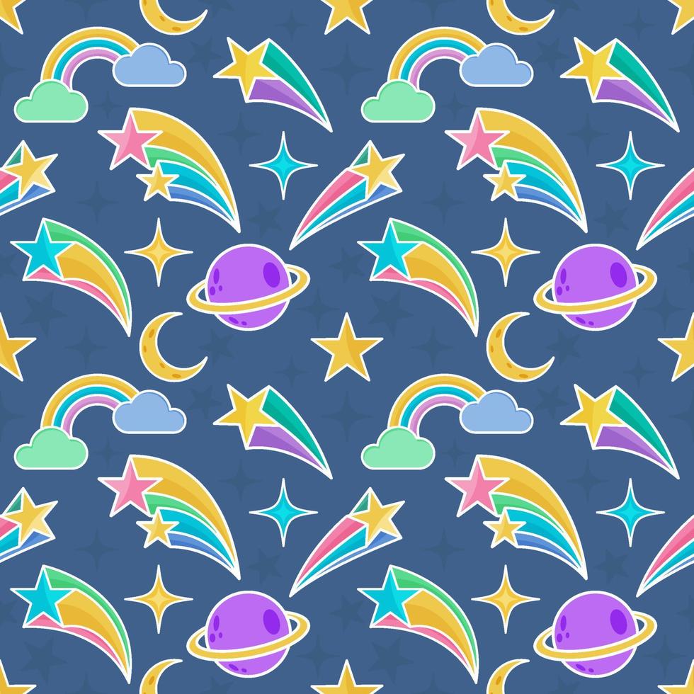 Star Seamless Pattern Background Template vector