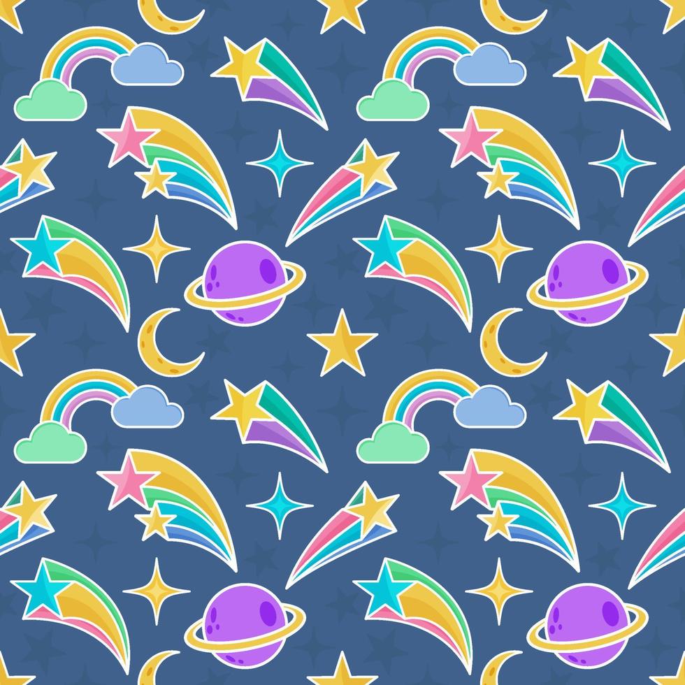 Star Seamless Pattern Background Template vector