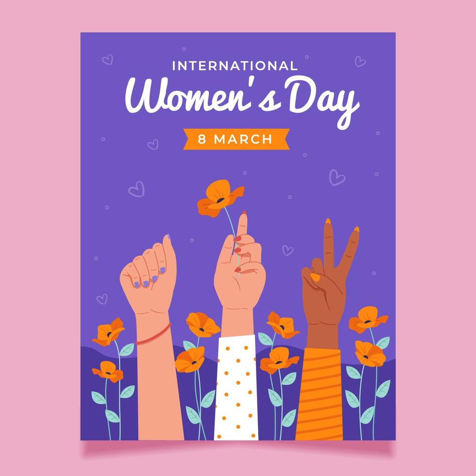 cartel del día internacional de la mujer vector