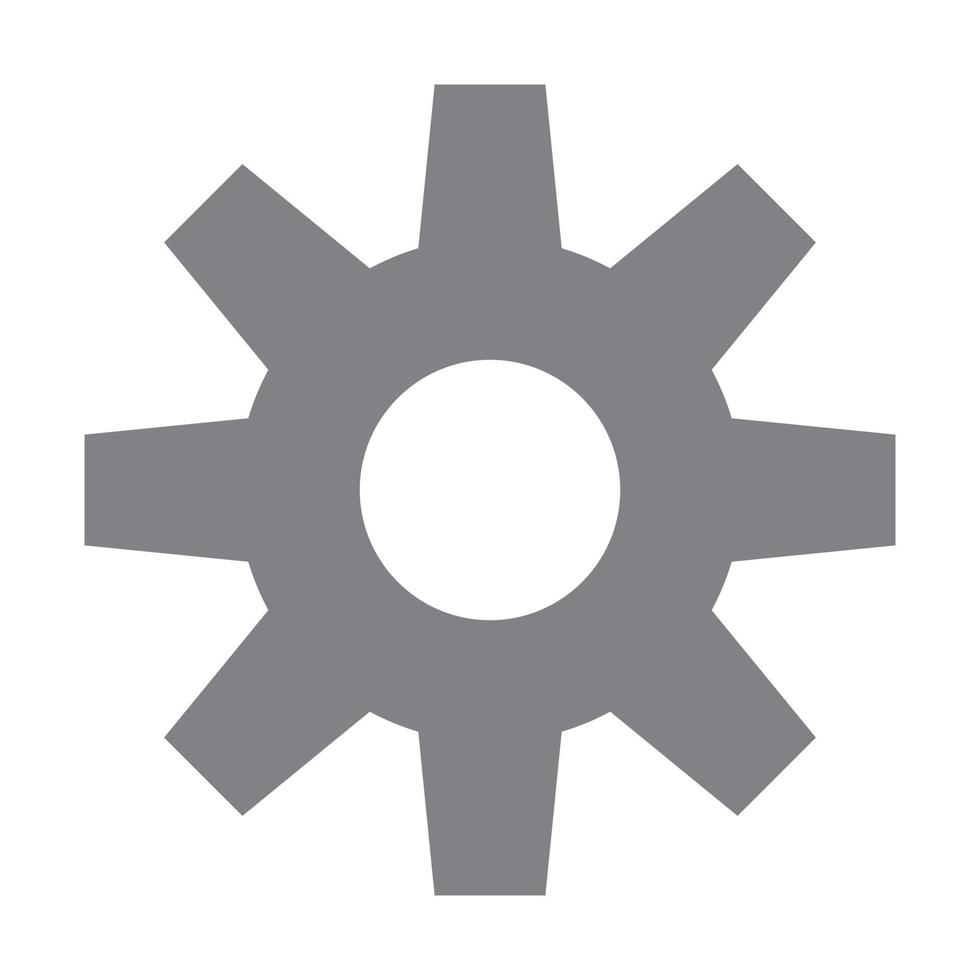 icono de silueta de engranaje gris. vector. vector