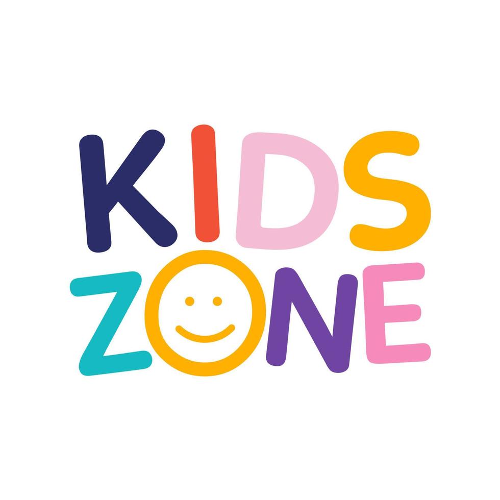 Kids zone vector logo