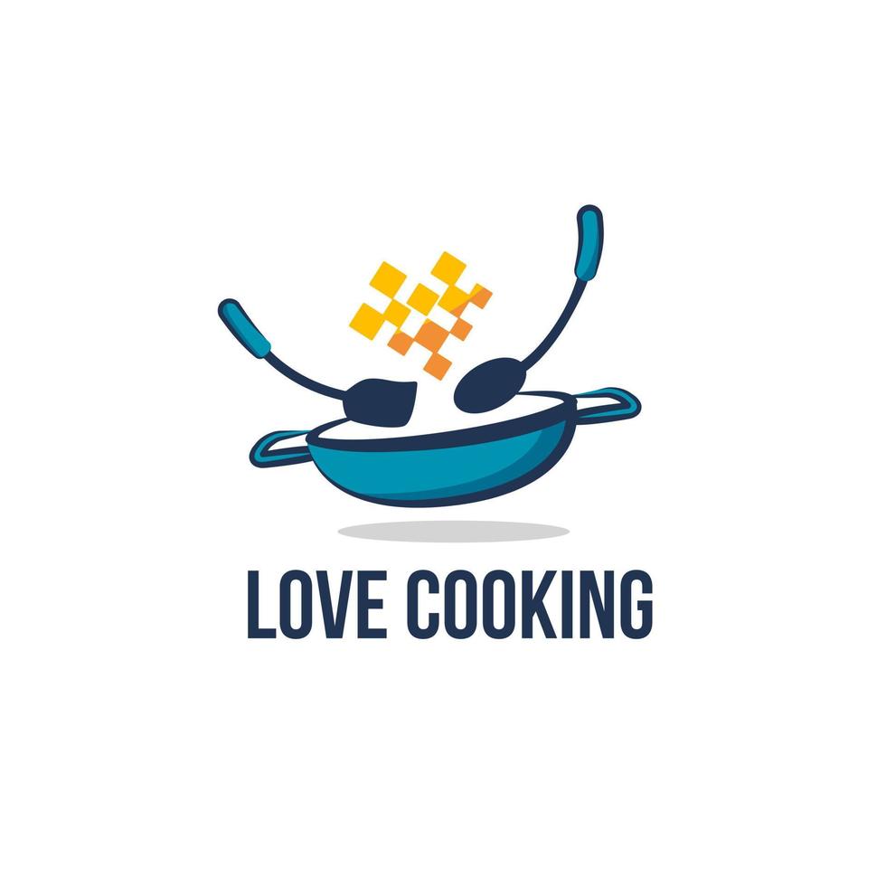Cooking logo design template vector
