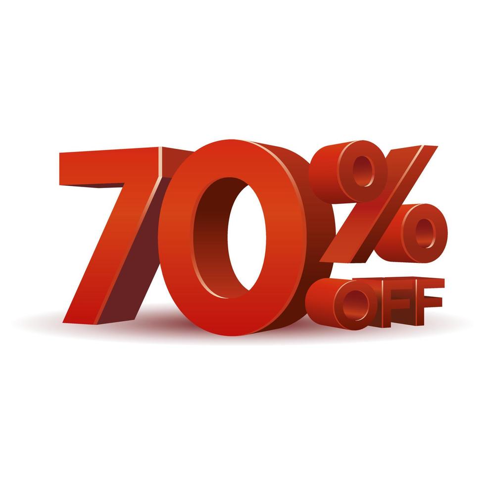 Red Percentage discount symbol vector