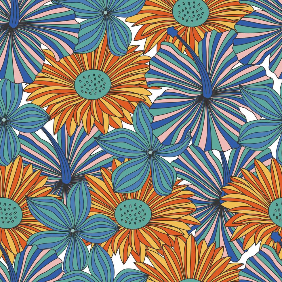 Floral seamless pattern with leaves. tropical background vector