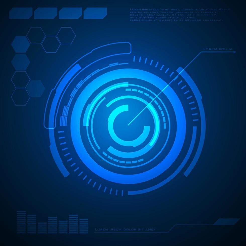 Abstract circle technology background Hi-tech communication concept, futuristic digital background vector