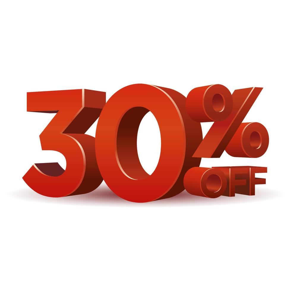 Red Percentage discount symbol vector