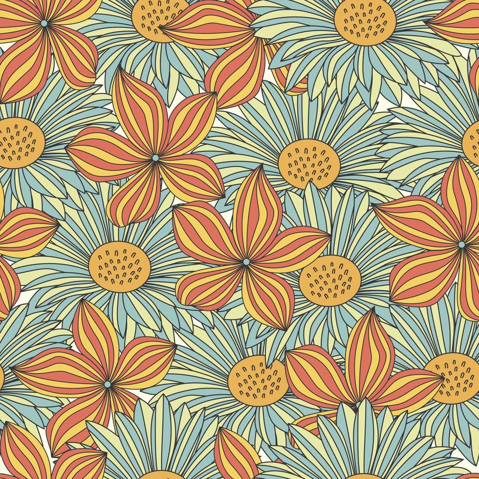 Floral seamless pattern with leaves. tropical background vector