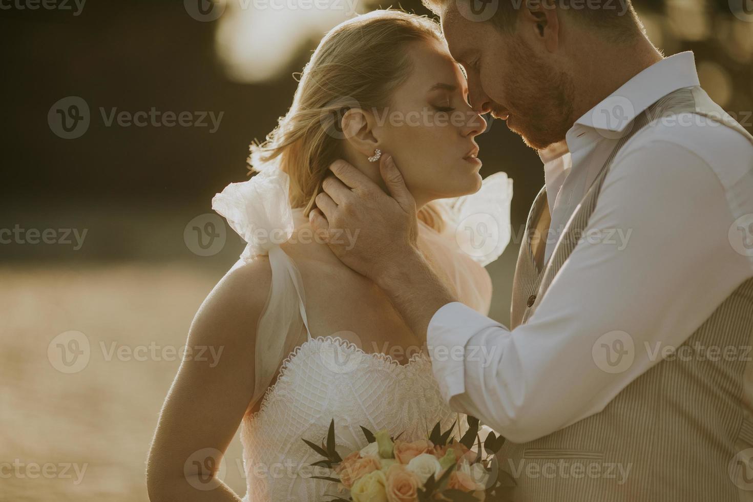 Young newlywed couple photo