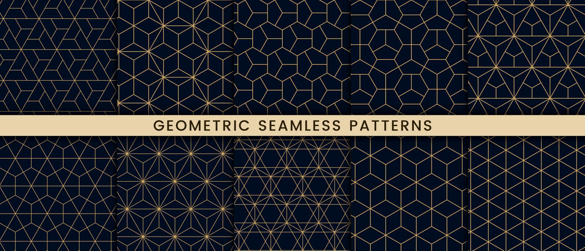 Golden background with polygonal lines vector