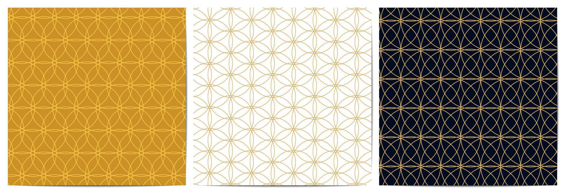 Abstract background with circle gold lines vector