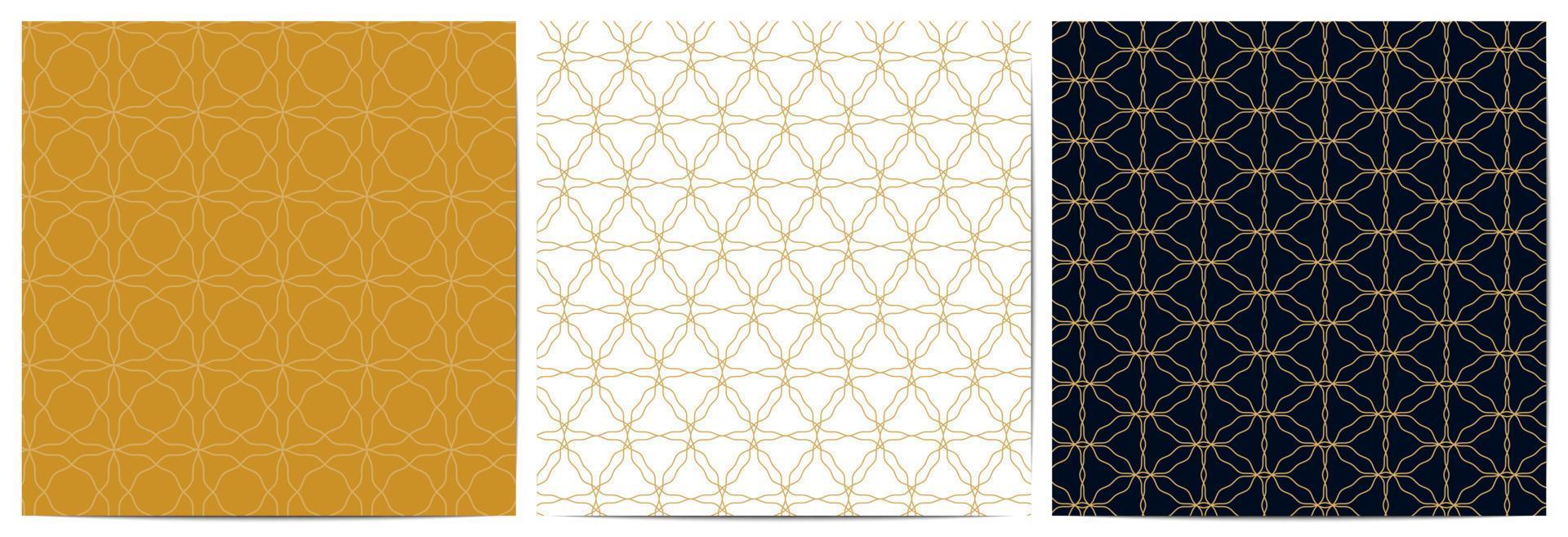 Gold circle wave lines pattern luxury background vector
