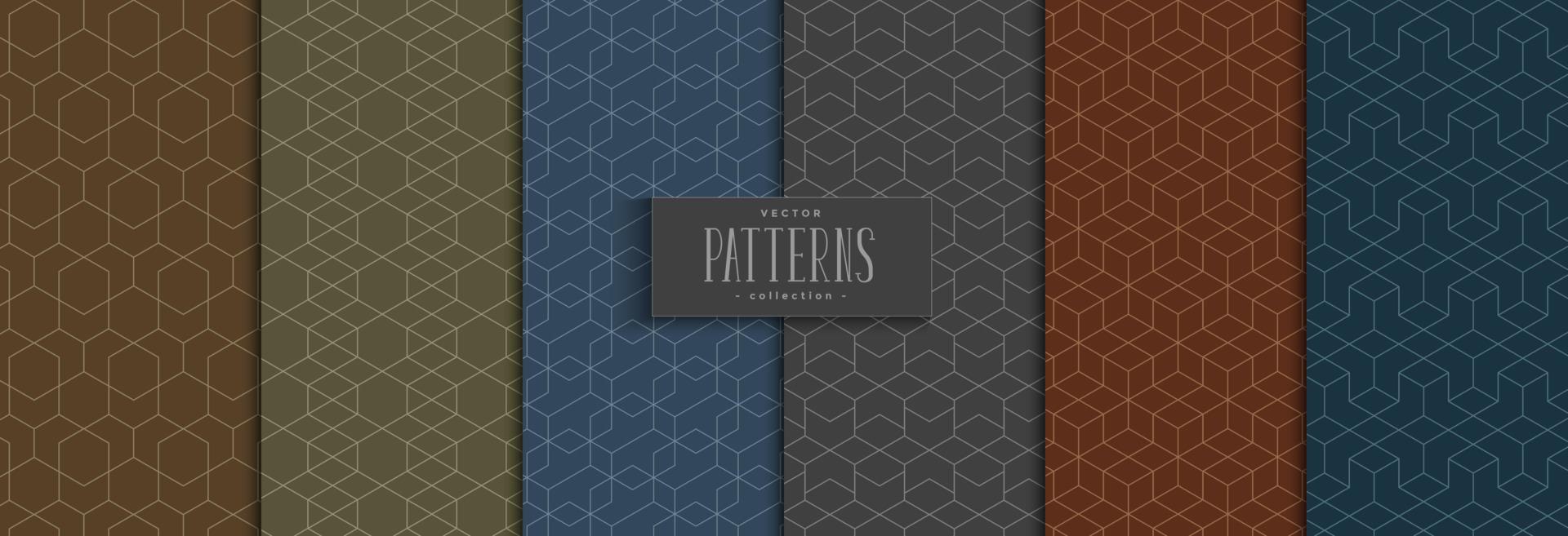 colección de formas poligonales de patrones geométricos vector