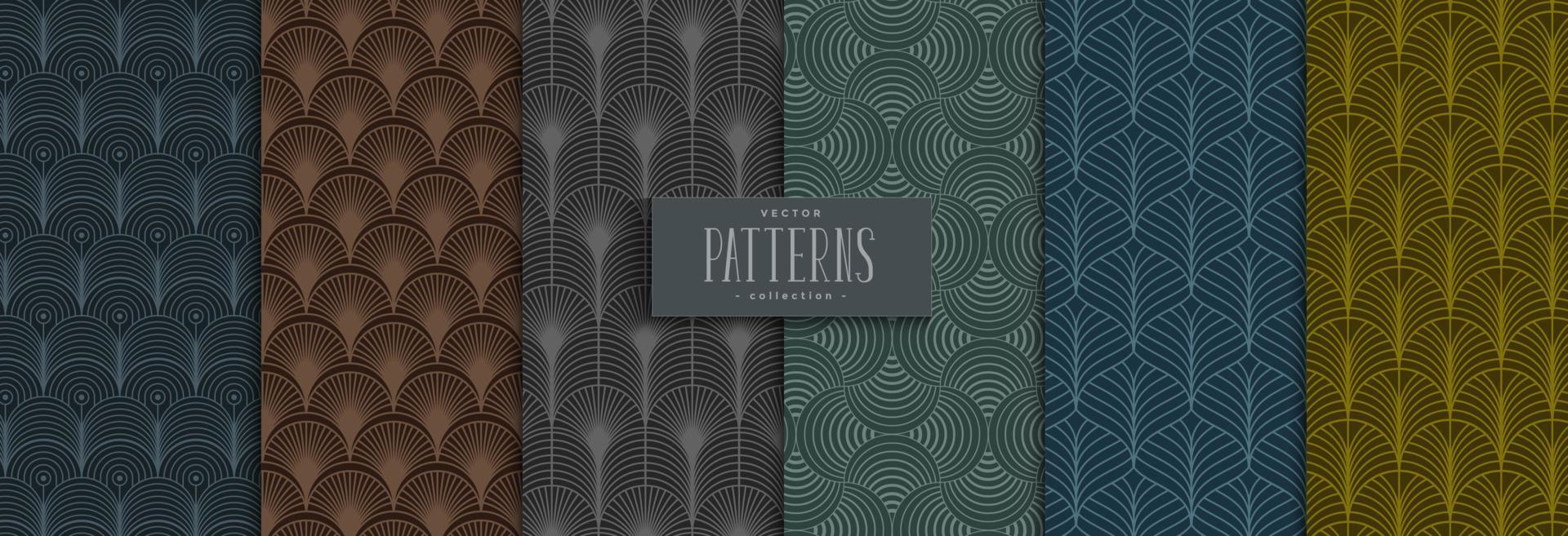 Circle design traditional background wave lines vector