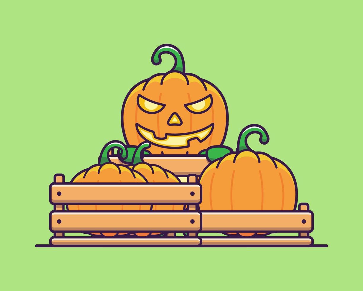 Cute pumpkin monster camouflaging isolated vector