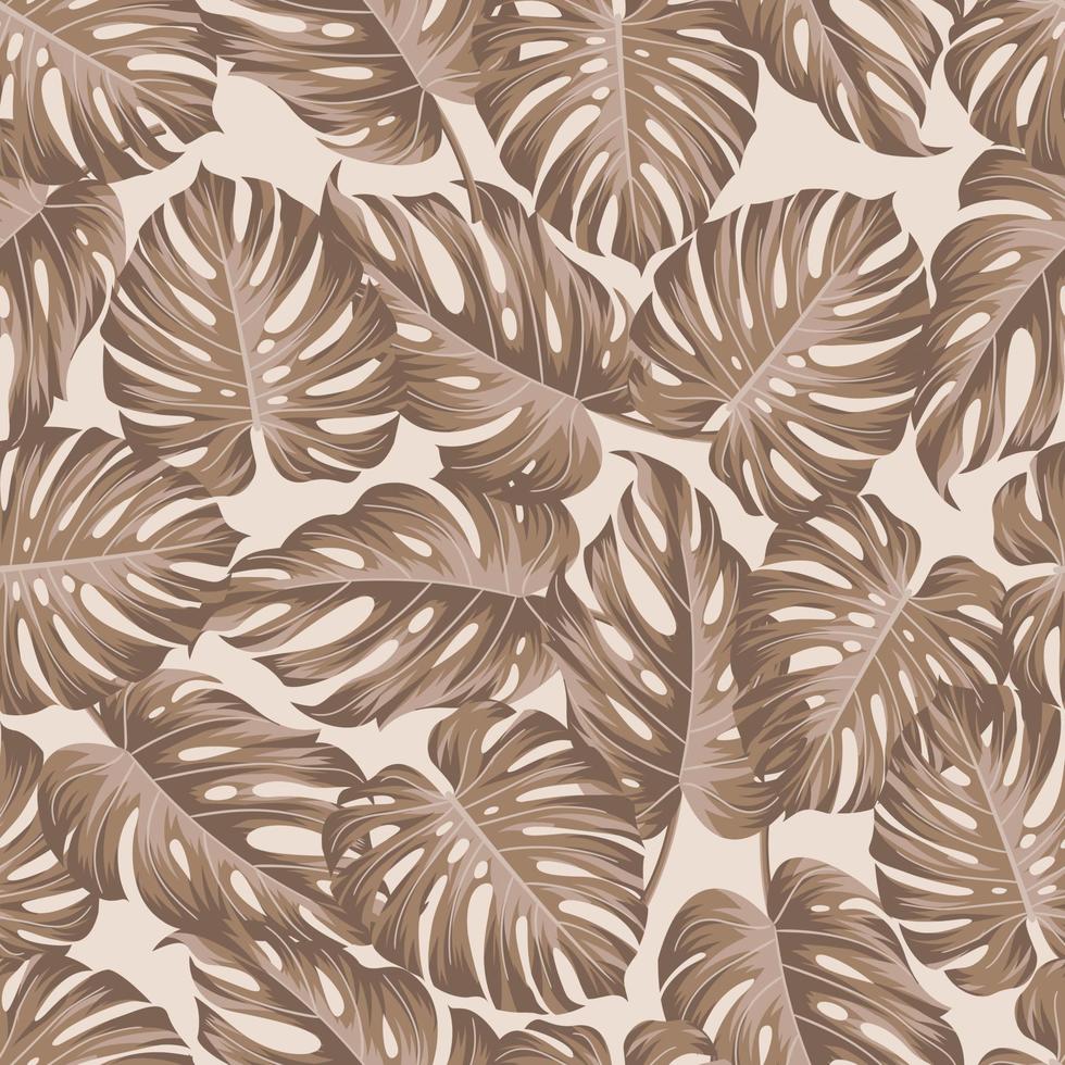 Floral seamless pattern with leaves. tropical background vector