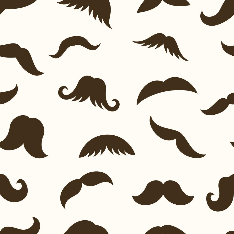 Moustache Seamless Pattern vector