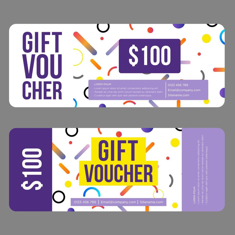 Gift Voucher Design Template vector