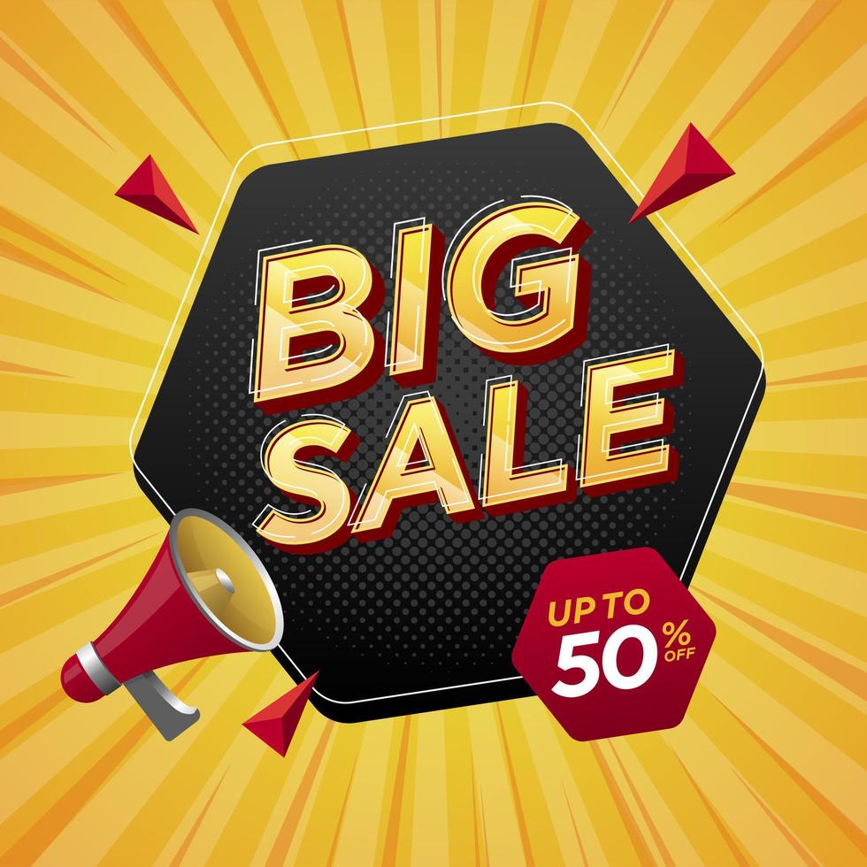 Promotion Big Sale label banner vector