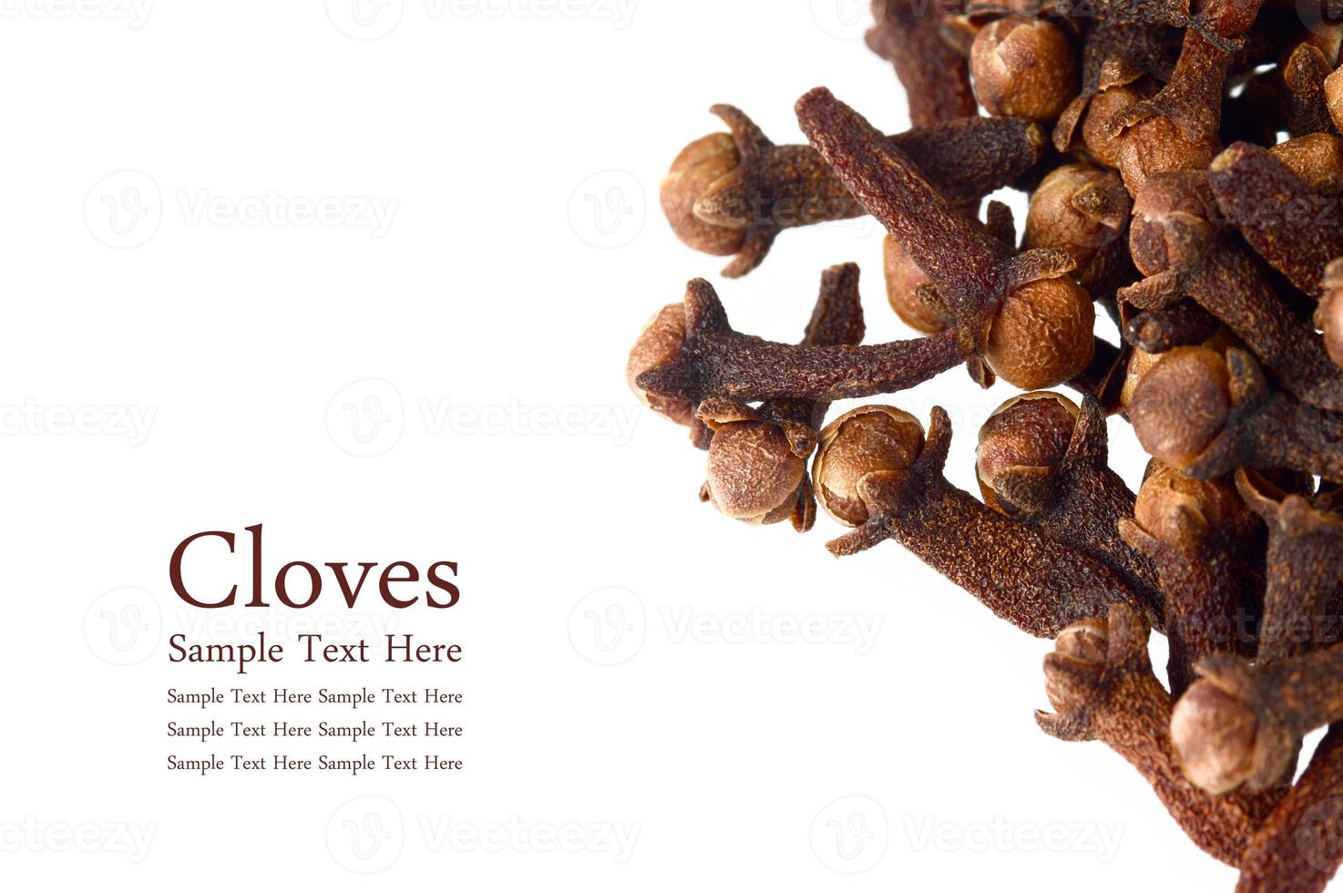 Cloves isolated on white background photo