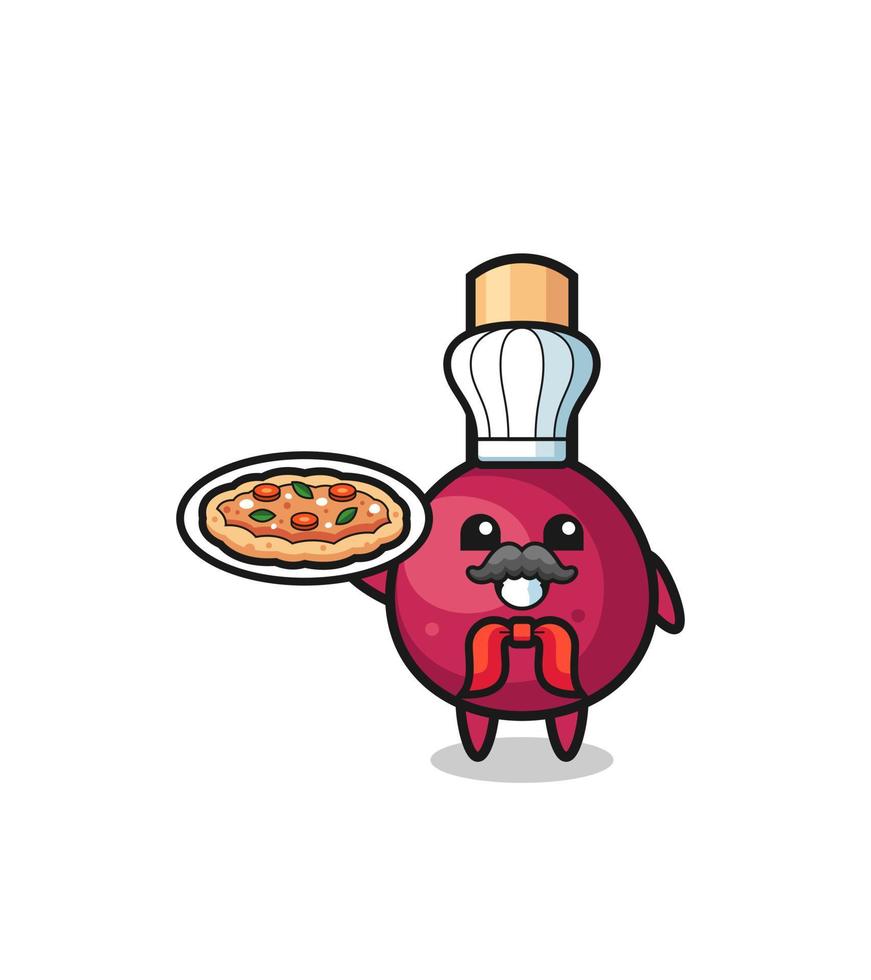 matches character as Italian chef mascot vector