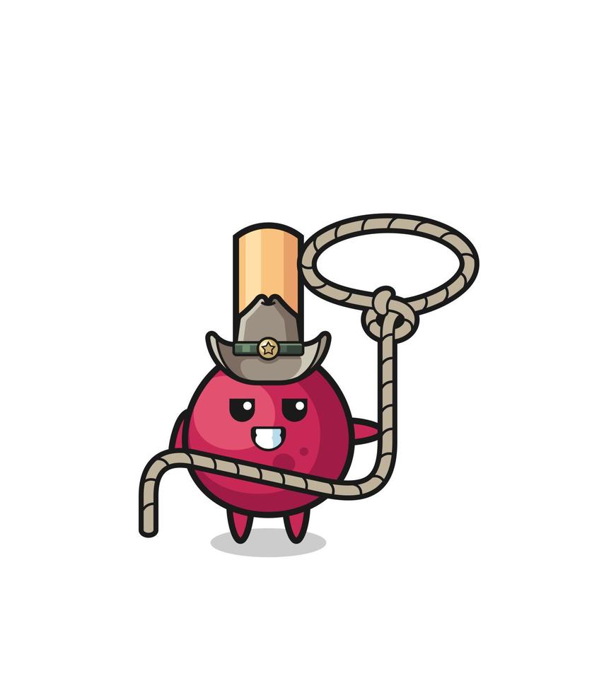 the matches cowboy with lasso rope vector