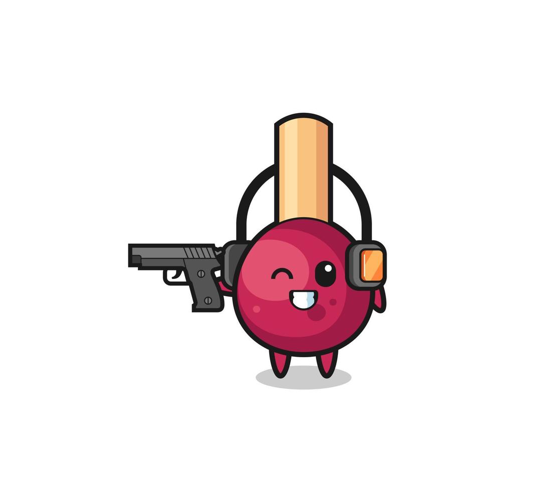 illustration of matches cartoon doing shooting range vector