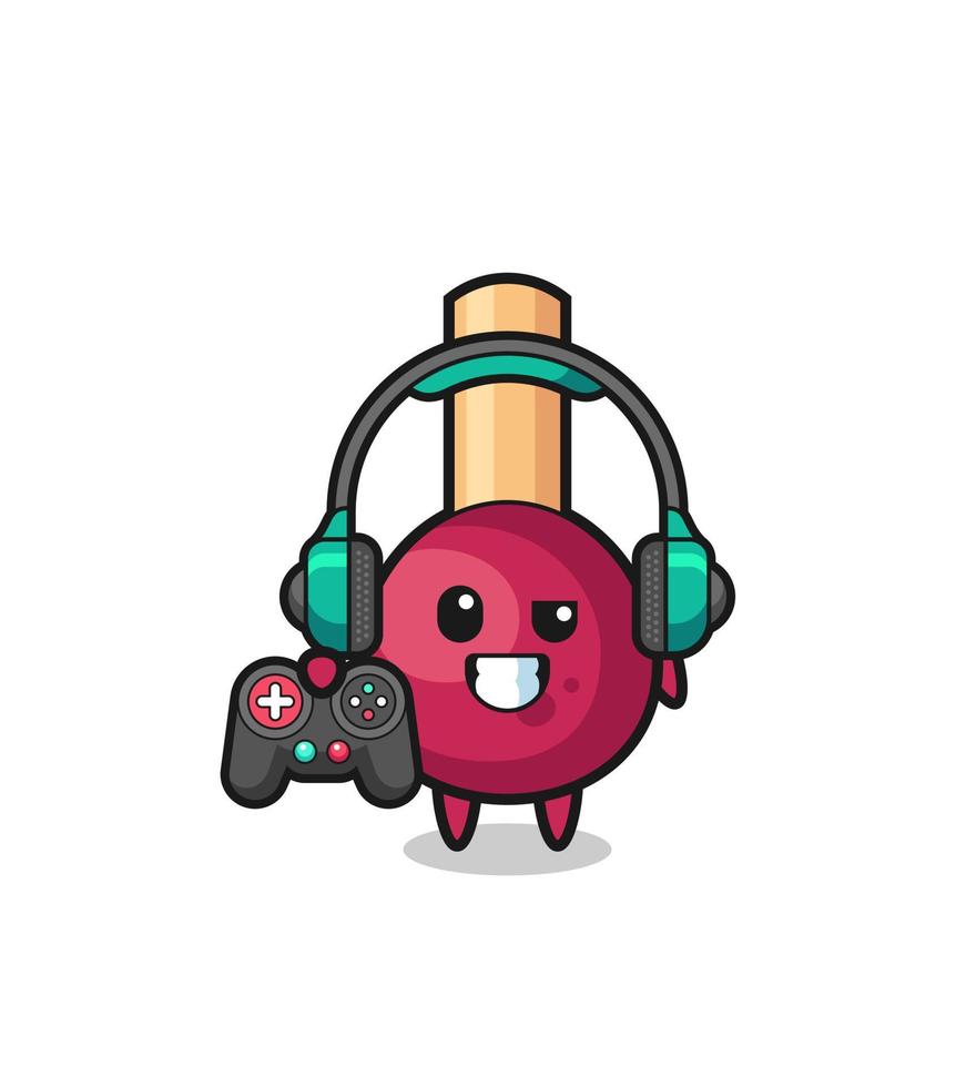 matches gamer mascot holding a game controller vector