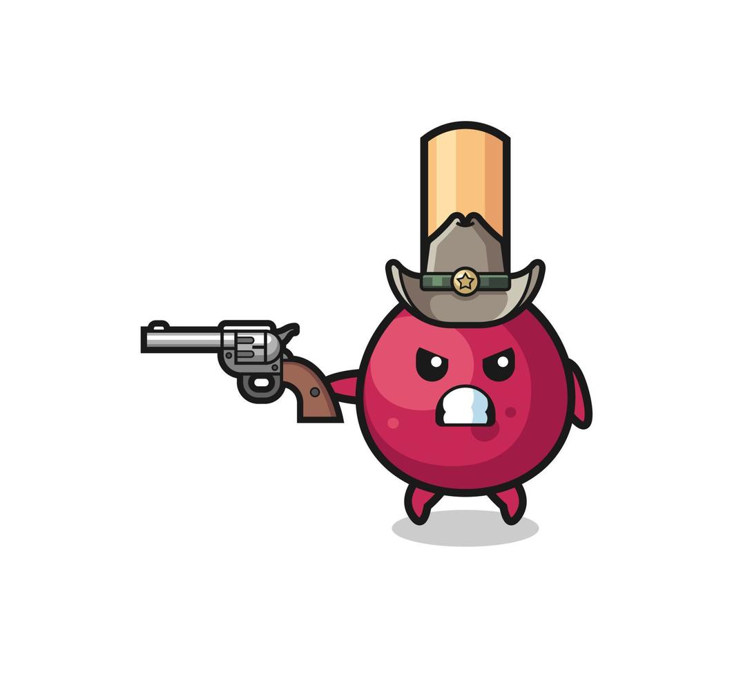 the matches cowboy shooting with a gun vector