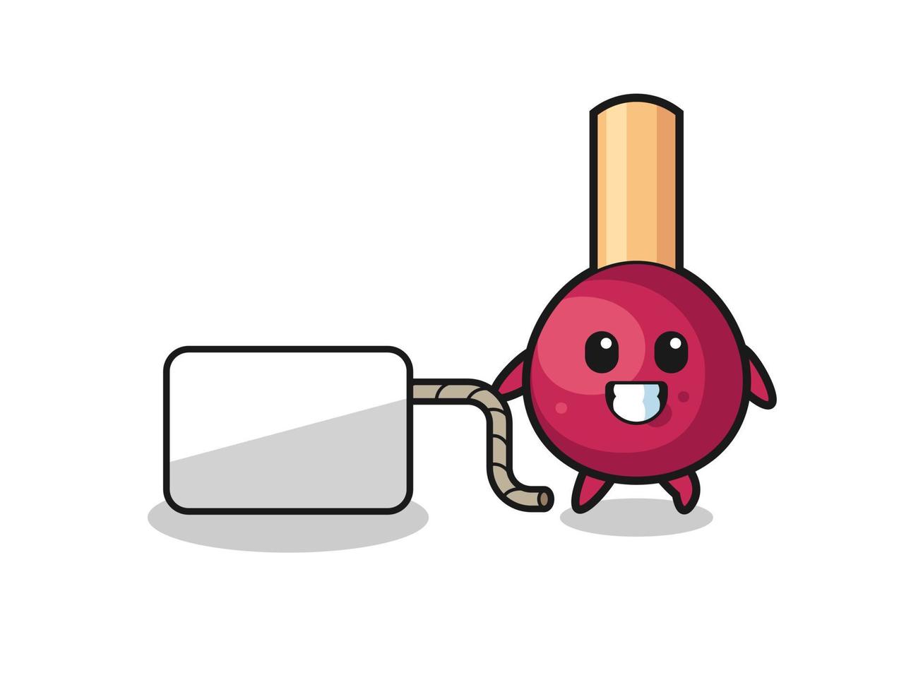 matches cartoon is pulling a banner vector