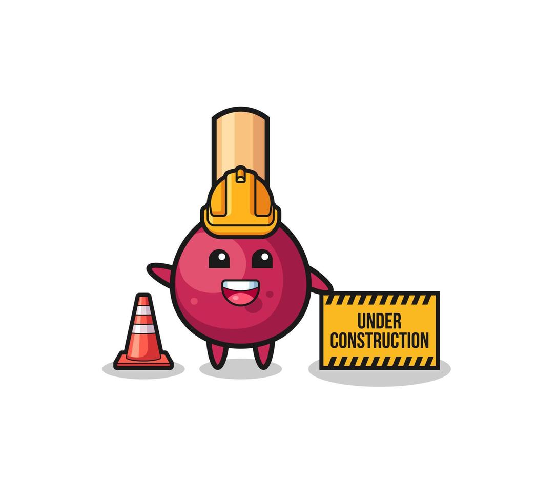 illustration of matches with under construction banner vector
