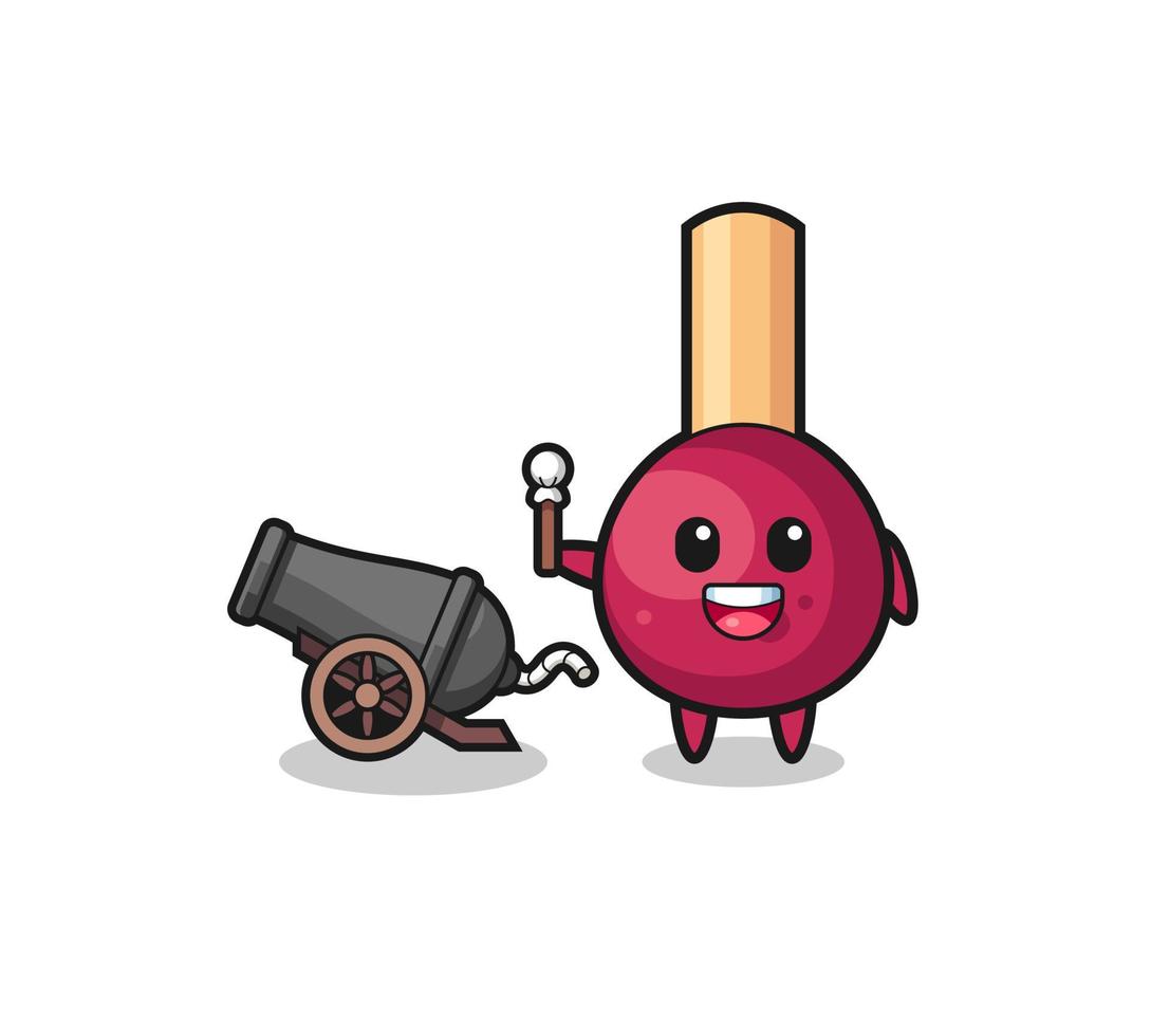 cute matches shoot using cannon vector